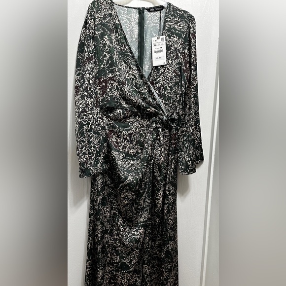 Zara print dress with knot multicolored - Picture 3 of 10